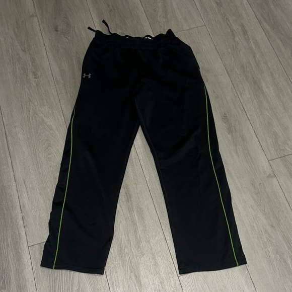 Under Armour Black Pants with Neon Green Trim size medium - Picture 1 of 10